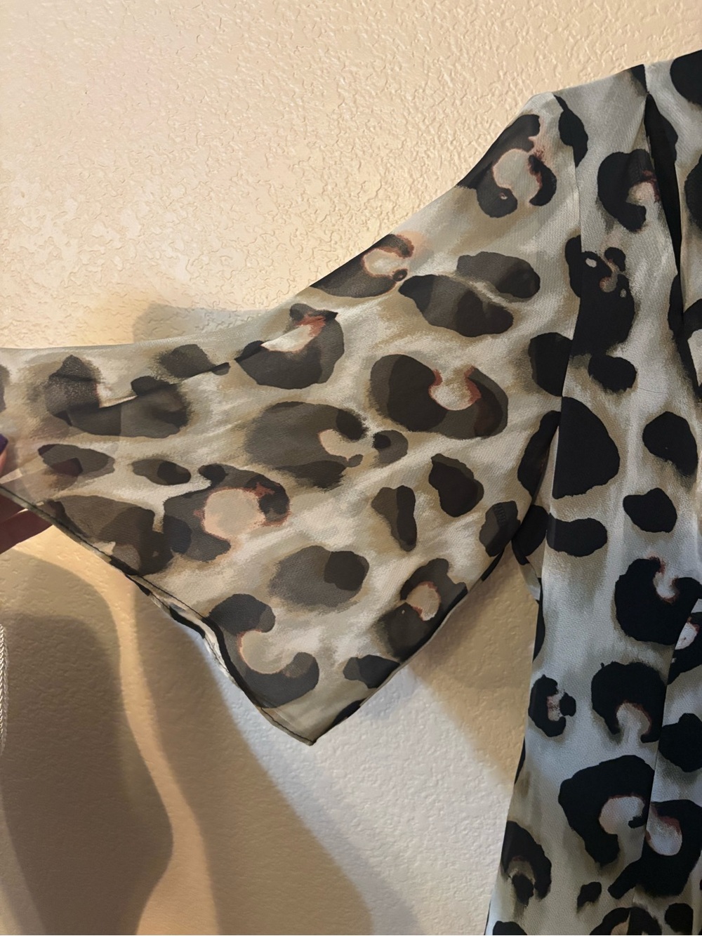 BCBGeneration Romper Size 8 Leopard Print Black, Cream, Brown Open Slits Flowy - Picture 6 of 16